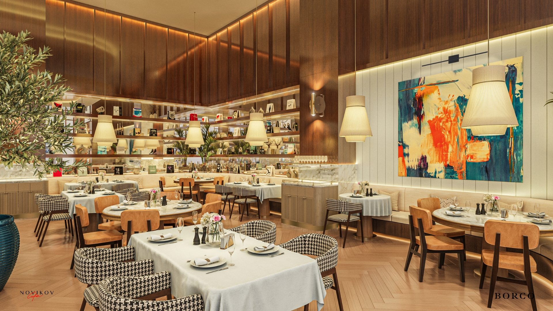 Novikov Cafe, Palm Jumeirah &mdash; detail