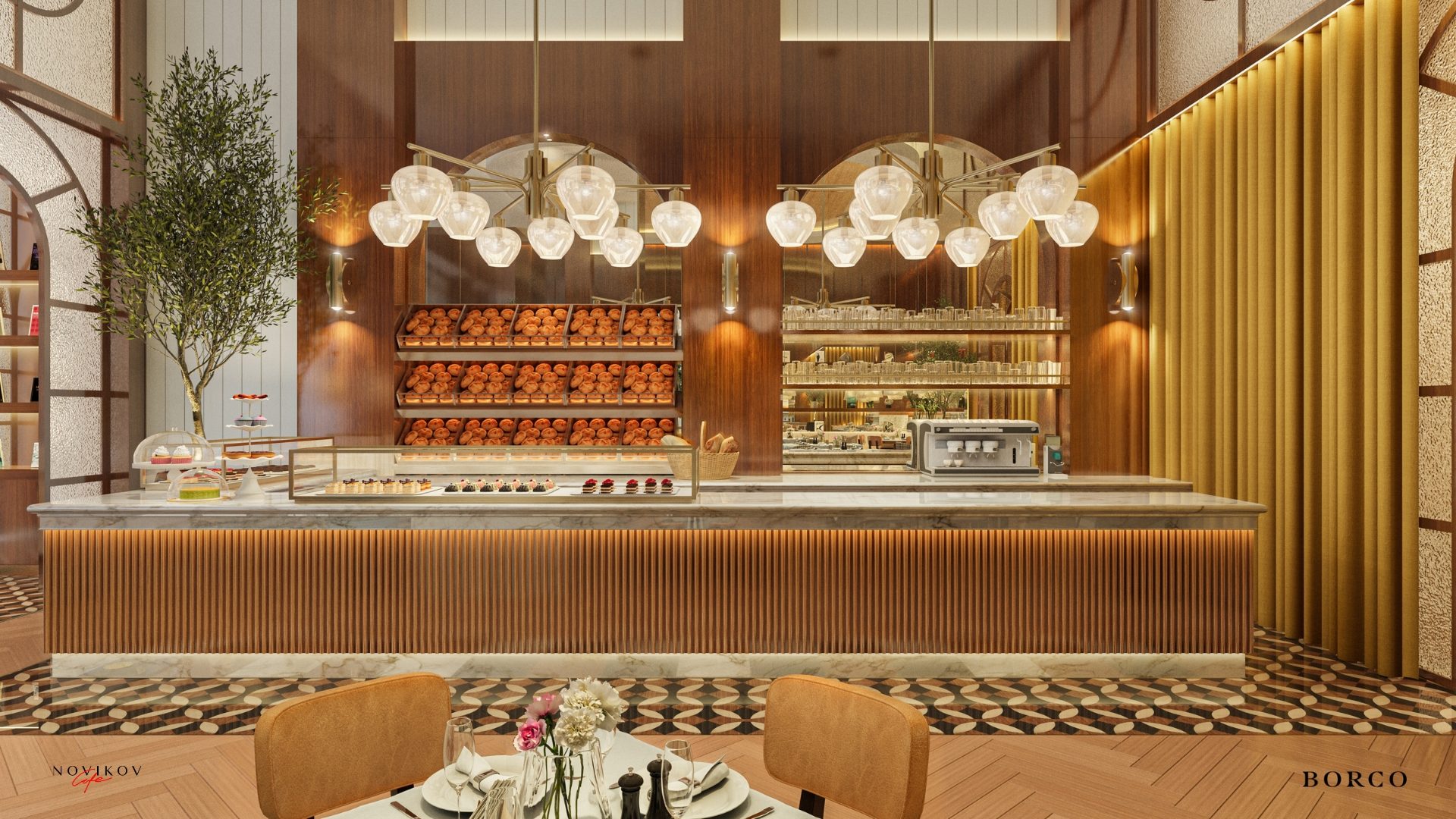 Novikov Cafe, Palm Jumeirah &mdash; interior view