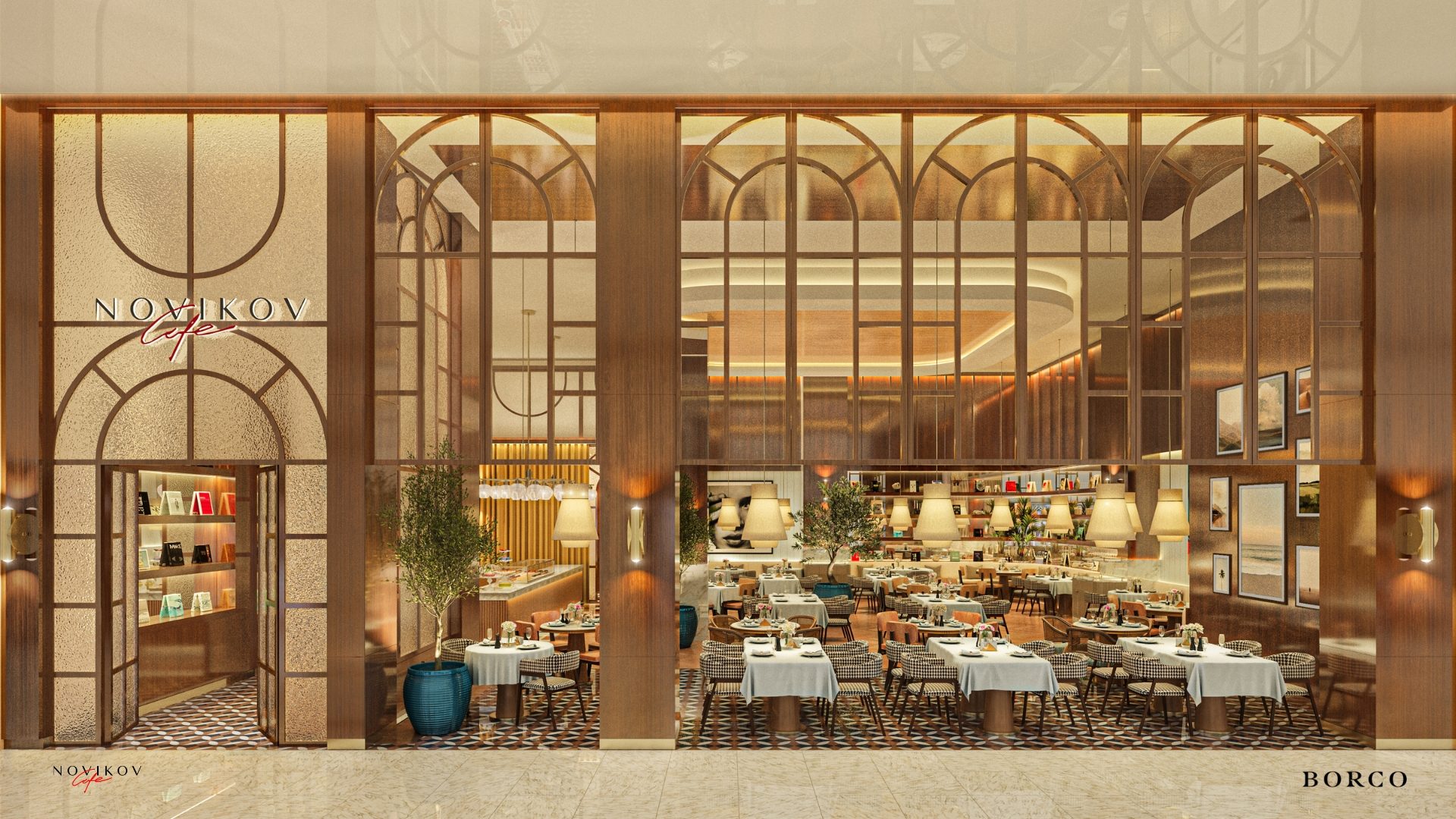 Novikov Cafe, Palm Jumeirah &mdash; detail